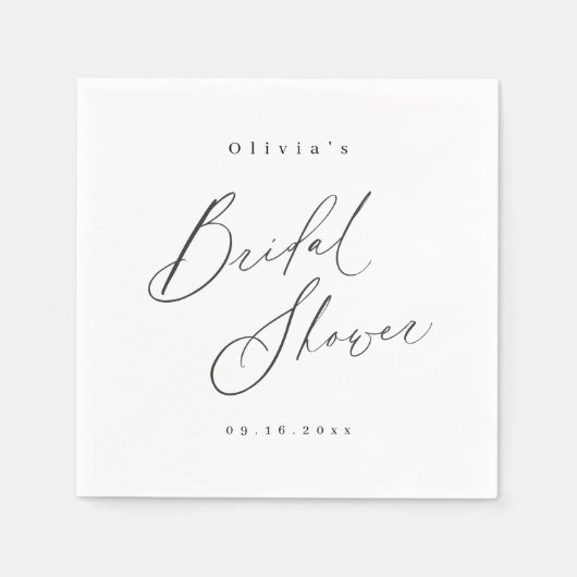 Elegant modern script minimaal vrijgezellenfeest servet (Voorkant)