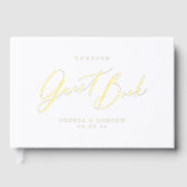Elegant modern script minimalist wedding  gastenboek (Voorkant)