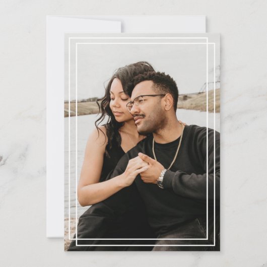 Elegant modern script minimalistisch bedankt kaart (Achterkant)