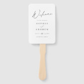 Elegant modern script minimalistisch bruiloft prog handwaaier (Voorkant)