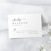 Elegant modern script minimalistisch bruiloft RSVP