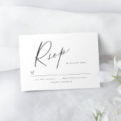 Elegant modern script minimalistisch bruiloft RSVP