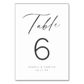 Elegant modern script minimalistisch huwelijk kaart (Voorkant)