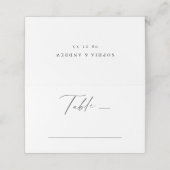 Elegant modern script minimalistisch huwelijk plaatskaartje (Buitenkant ongevouwen)