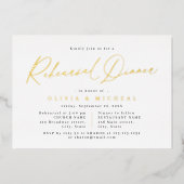 Elegant modern script minimalistisch repetitief di folie uitnodiging (Voorkant)