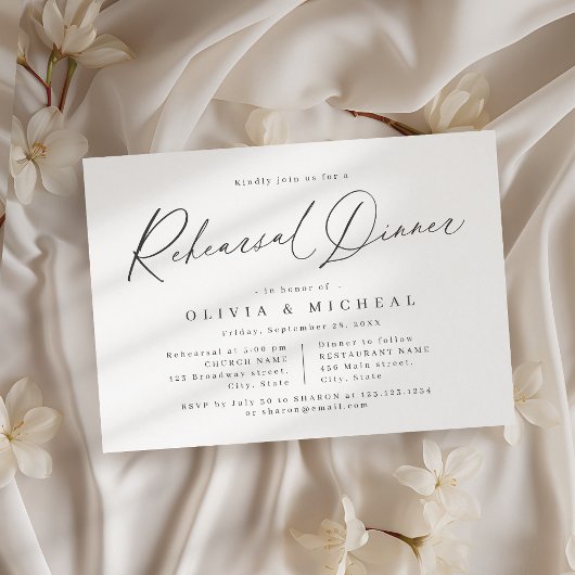 Elegant modern script minimalistisch repetitief di kaart