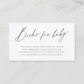 Elegant modern script minimalistische boeken aanvr informatiekaartje (Voorkant)