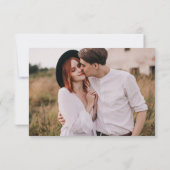 Elegant modern script minimalistische bruiloft QR RSVP Kaartje (Achterkant)