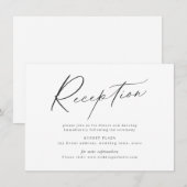 Elegant modern script minimalistische bruiloft rec informatiekaartje (Voorkant / Achterkant)