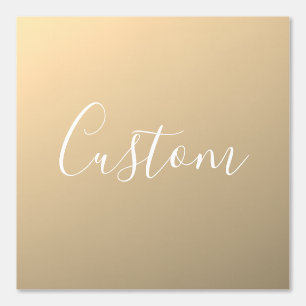 Elegant Modern Script Monogram of Word   gouden Behang