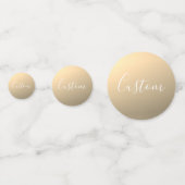 Elegant Modern Script Monogram of Word | gouden Confetti (Voorkanten)