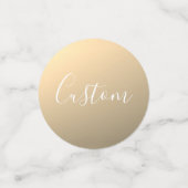 Elegant Modern Script Monogram of Word | gouden Confetti (Kleine voorkant)