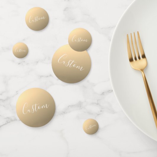 Elegant Modern Script Monogram of Word | gouden Confetti (Groep)