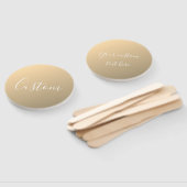 Elegant Modern Script Monogram of Word | gouden Handwaaier (Niet-gemonteerd)