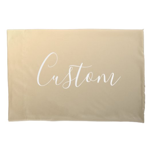 Elegant Modern Script Monogram of Word | gouden Kussensloop (Voorkant)