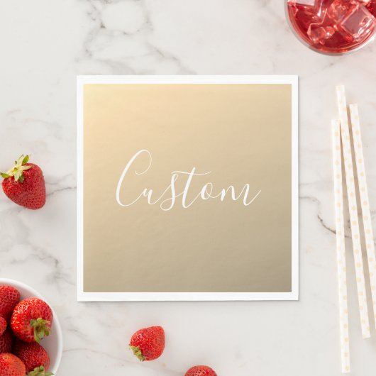 Elegant Modern Script Monogram of Word | gouden Servet (Insitu)