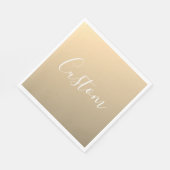 Elegant Modern Script Monogram of Word | gouden Servet (Hoek)