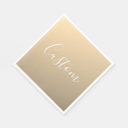 Elegant Modern Script Monogram of Word | gouden Servet (Hoek)