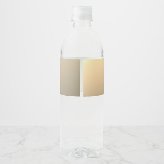 Elegant Modern Script Monogram of Word | gouden Waterfles Etiket (Achterkant)