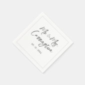 Elegant Modern Script Mrs Wedding Servet (Hoek)