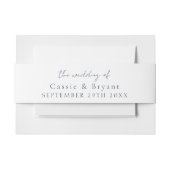 Elegant Modern Script Navy Blue Wedding Uitnodigingen Wikkel (Voorkant Voorbeeld)
