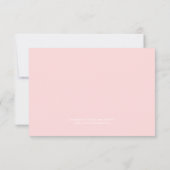 Elegant & Modern Script Navy & Blush Wedding RSVP (Achterkant)