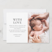 Elegant modern script ontmoet twee foto geboorte aankondiging (Achterkant)