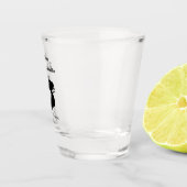 Elegant modern script paar welkom bruiloft shot glas (Rechts)