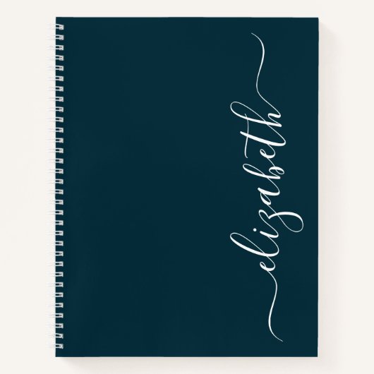 Elegant Modern Script Persoonlijk Notitieboek (Voorkant)