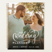 Elegant Modern Script Photo Wedding Planner (Voorkant)