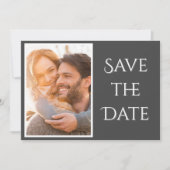 Elegant Modern Script Photo Wedding Save The Date (Voorkant)
