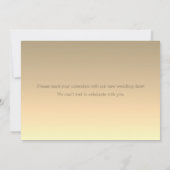 Elegant modern Script Postponed Wedding Save The Date (Achterkant)