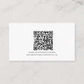 Elegant Modern Script QR Code Weddenschap Website Informatiekaartje (Achterkant)