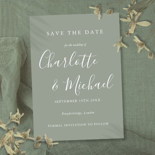 Elegant Modern Script Save The Date
