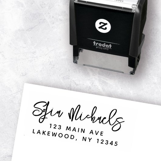 Elegant modern script stijlvol minimalistisch meis zelfinktende stempel