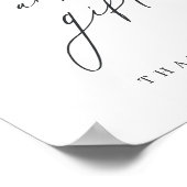 Elegant modern script trouwkaarten en cadeaubord poster (Hoek)