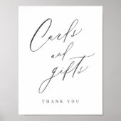 Elegant modern script trouwkaarten en cadeaubord poster (Voorkant)
