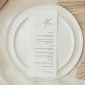 Elegant Modern Script Trouwmenu Menu