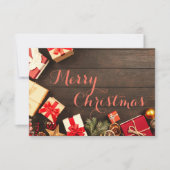 Elegant Modern Script Typografie Zakelijke vakanti Bedankkaart (Voorkant)