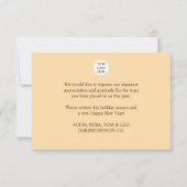 Elegant Modern Script Typografie Zakelijke vakanti Bedankkaart (Achterkant)