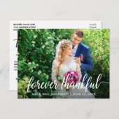 Elegant modern script voor nog maar liefdevol huwe briefkaart (Voorkant / Achterkant)