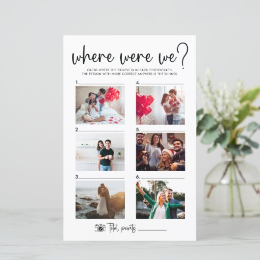 Elegant modern script | Waar waren we Kaart? (Staand voorkant)