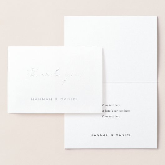 Elegant modern Script Weddenschap Harver Folie Kaarten (Display)