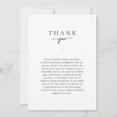 Elegant Modern Script Wedding Bedankkaart (Achterkant)