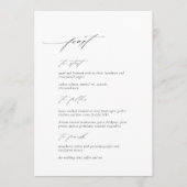 Elegant Modern Script Wedding Menu Kaart (Voorkant)