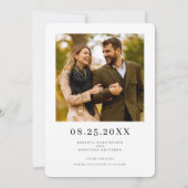 Elegant Modern Script Wedding Photo Save The Date (Achterkant)