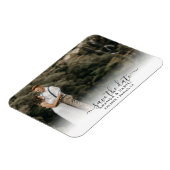 Elegant Modern Script Wedding Photo Save the Date Magneet (Linkerzijde)