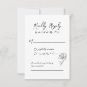 Elegant Modern Script Wedding Response Kaart (Voorkant)