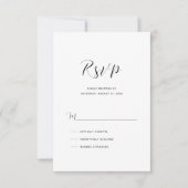 Elegant modern Script Wedding RSVP Kaartje (Voorkant)