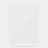 Elegant Modern Script Wedding Welkom Acryl Bord (Voorkant)